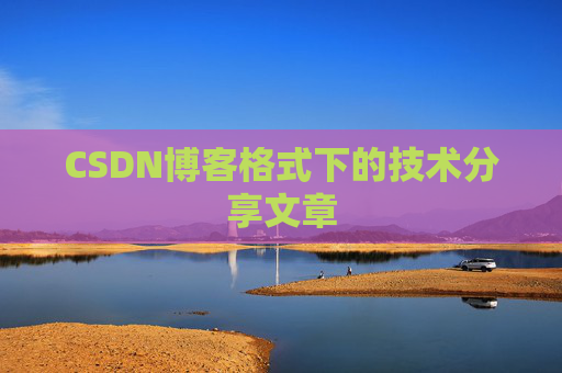 CSDN博客格式下的技术分享文章
